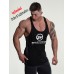 Gym Panel Stringer Vest men’s Running Bodybuilding Fitness Beach Gym Wear shh stringer- Black/Grey M-stringer-005